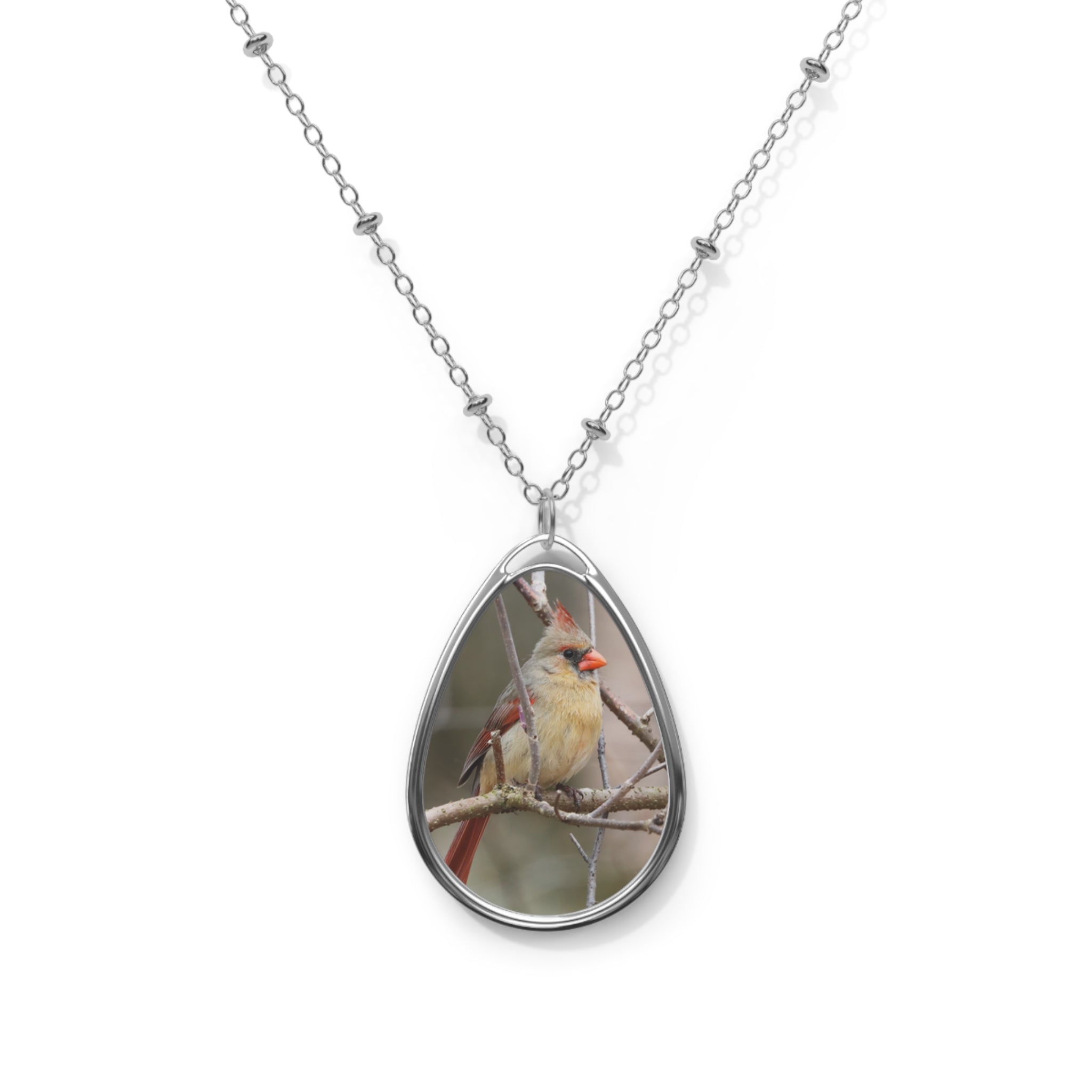 Norther Cardinal Female - Necklace